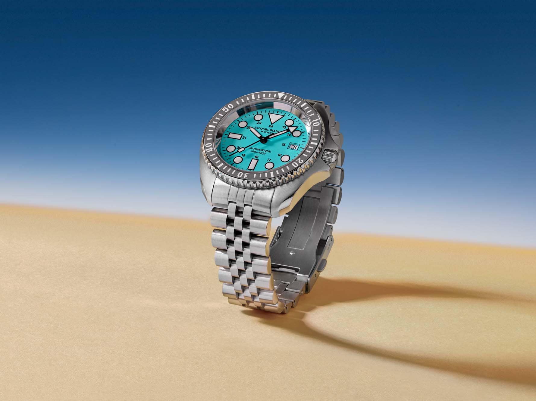 Ett av färgalternativen för Jacques Bianchi dykarklocka. Illustration: Jacques Bianchi