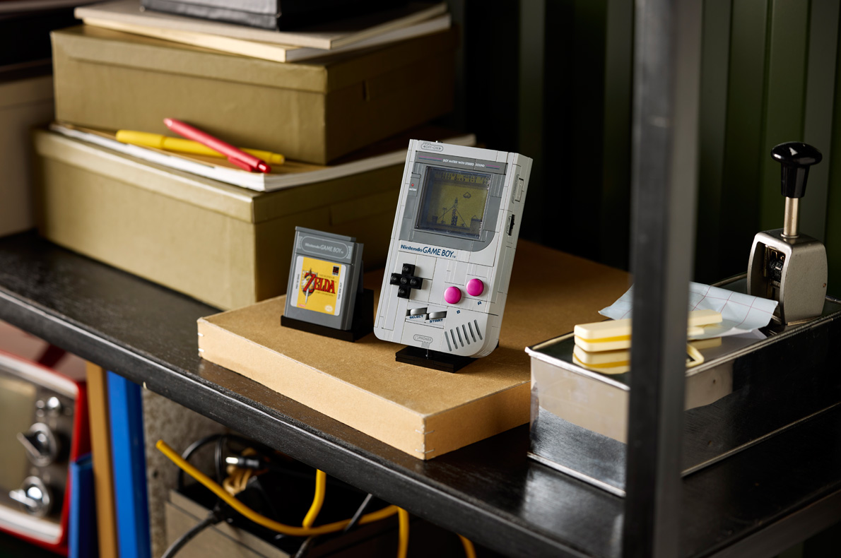 LEGO Game Boy med Zelda-kassett