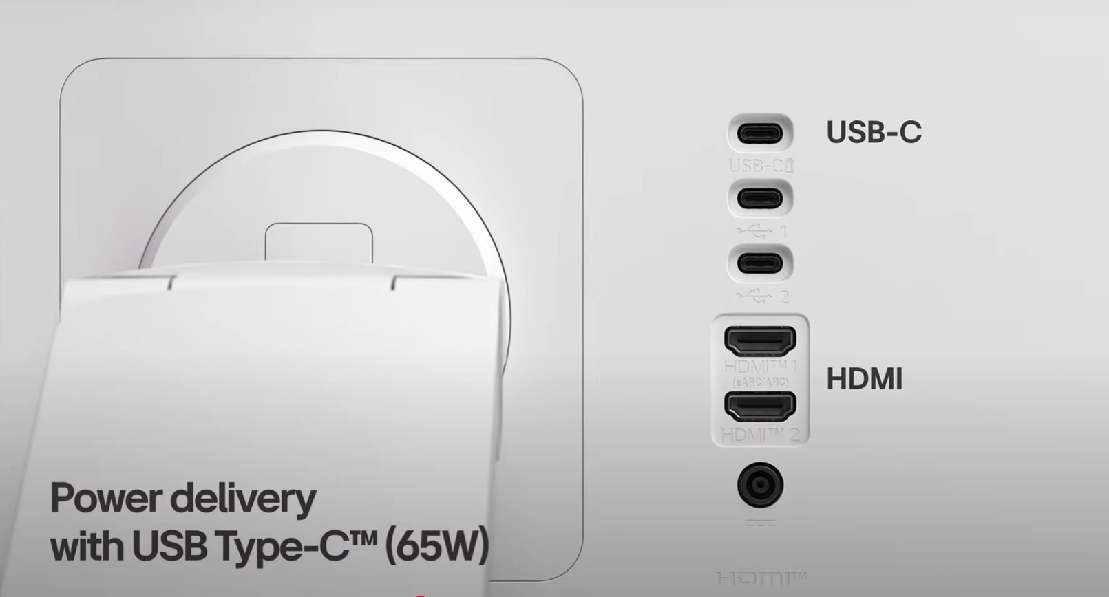 LG Smart Monitor Swing connection ports