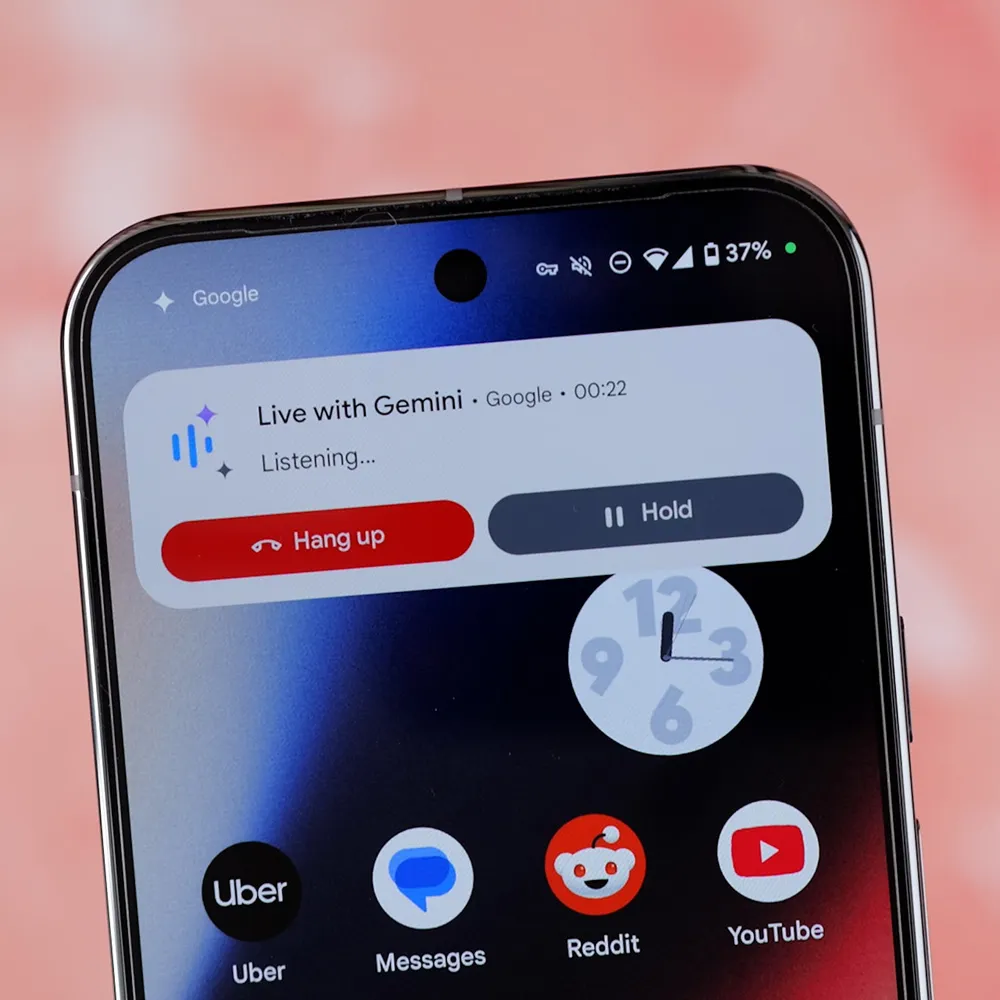 Samtalsgränssnitt i Gemini Live