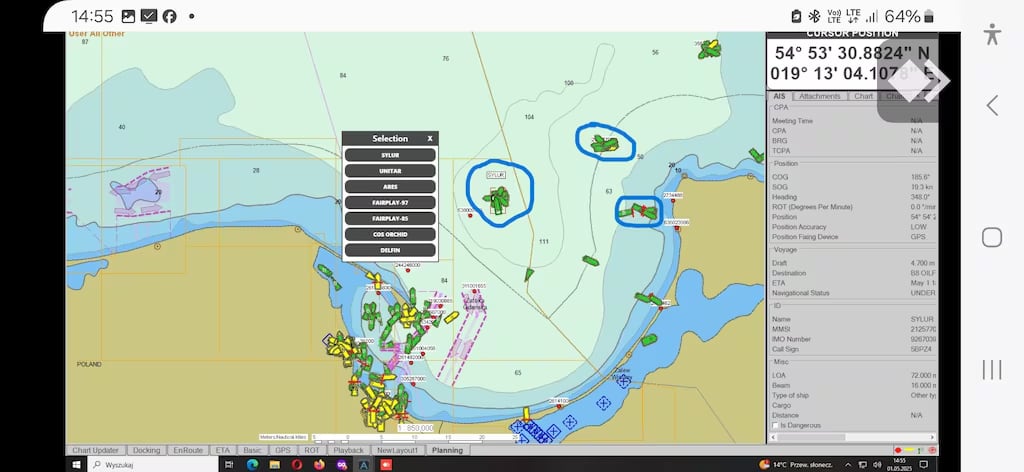 Resultat av lokalisation av källa för GNSS-störning