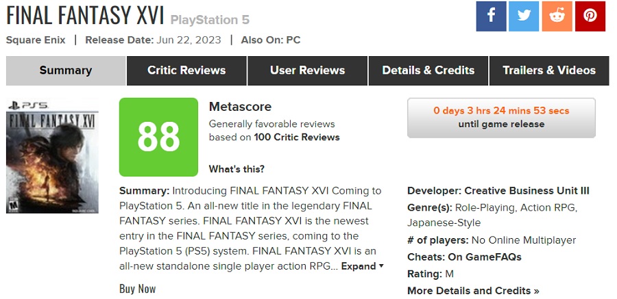 Är det verkligen årets bästa spel? Kritikerna har hyllat Final Fantasy XVI med strålande recensioner och kallat det "ett nästan perfekt spel"-2
