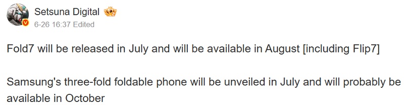 Bild av Samsungs trippla vikbara smartphone