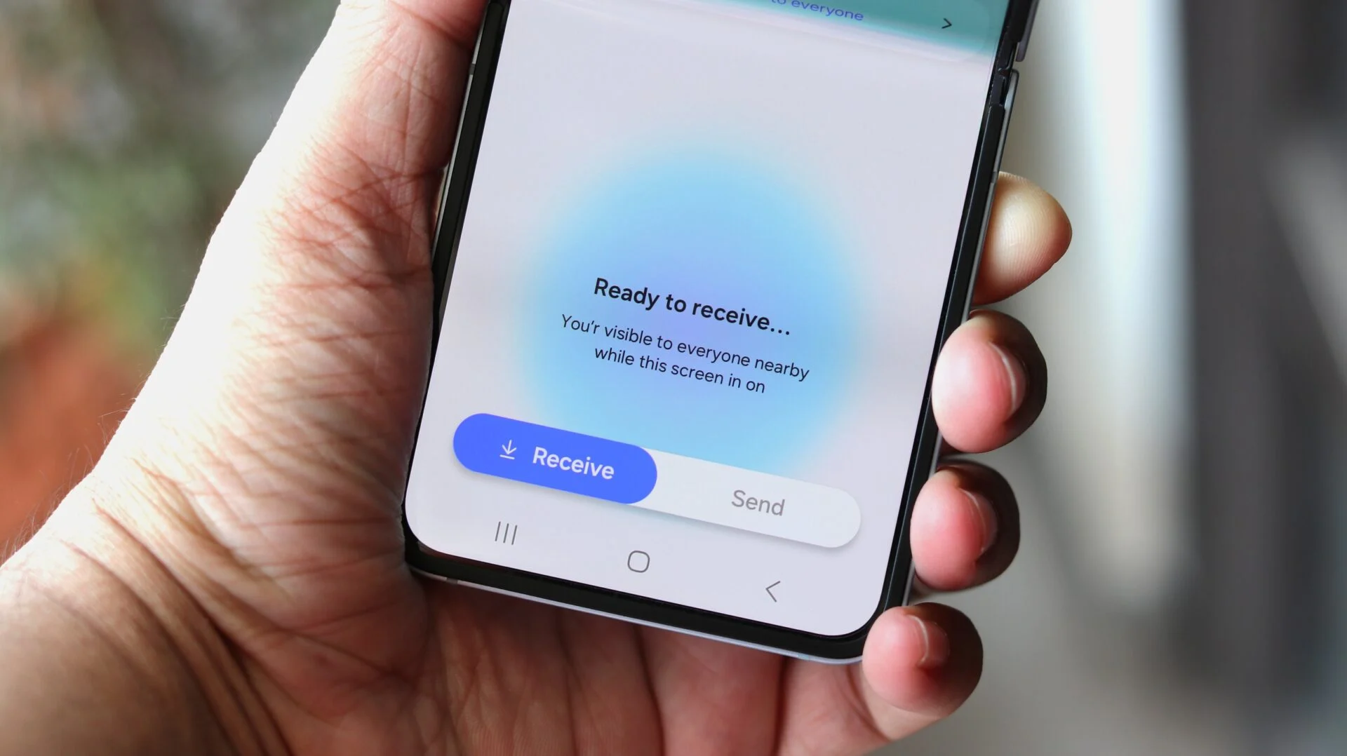 Quick Share-gränssnitt