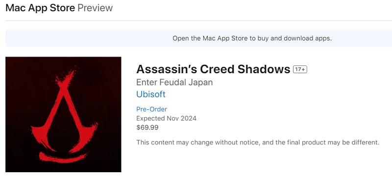 Goda nyheter för Mac-användare: Assassin's Creed Shadows kommer att släppas på Apple-datorer samtidigt som andra plattformar-2