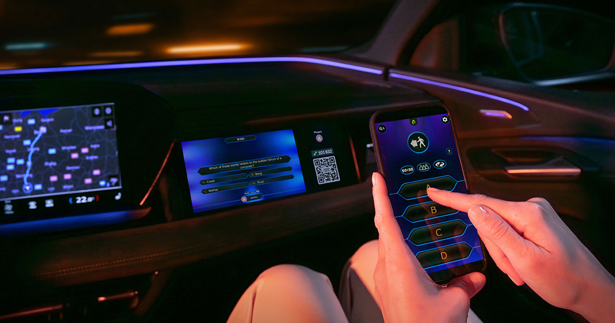 Spelande i Audi med AirConsole