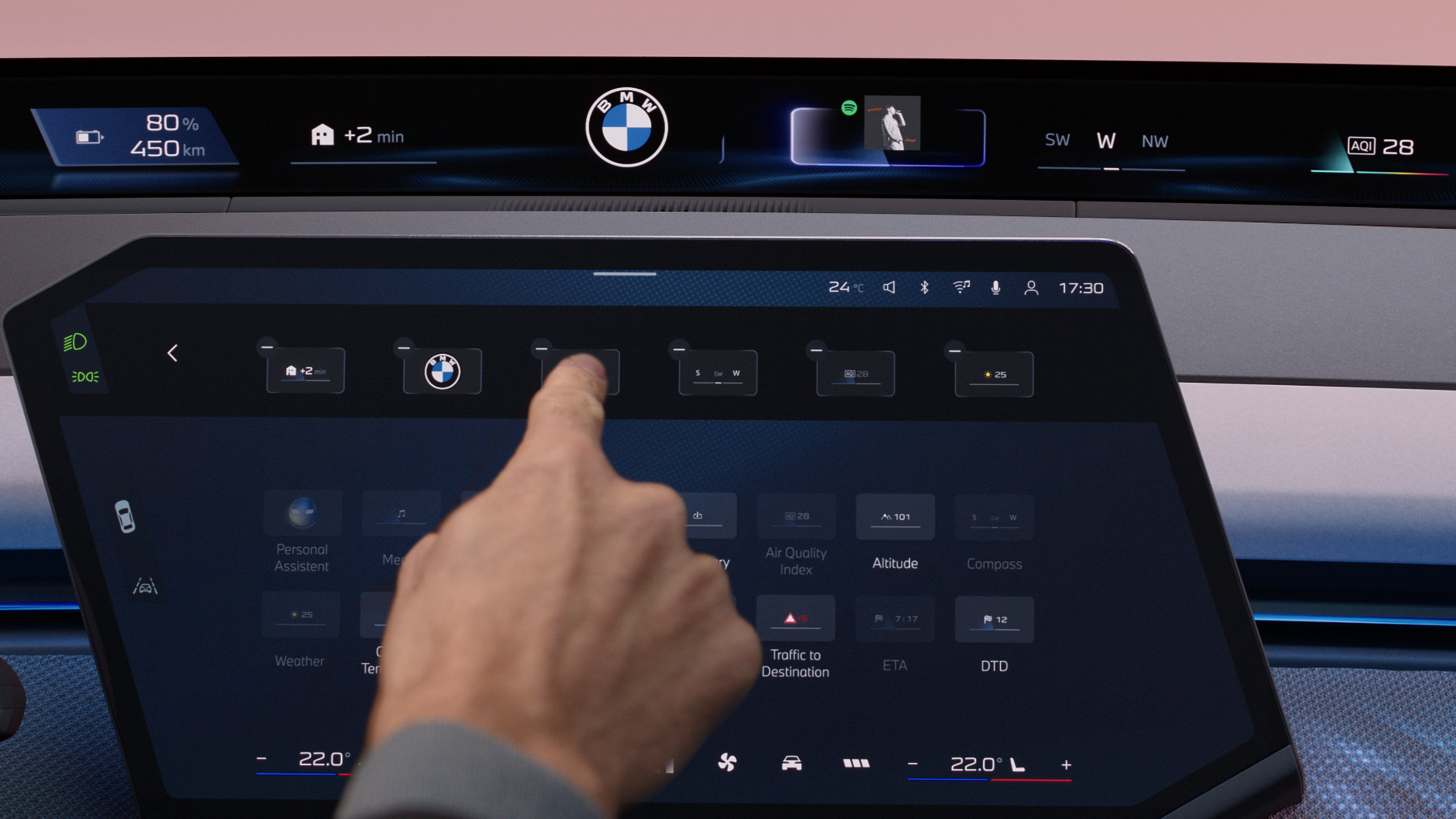 BMW Panoramic iDrive: Personalisering av BMW Panoramic Vision. Foto: BMW