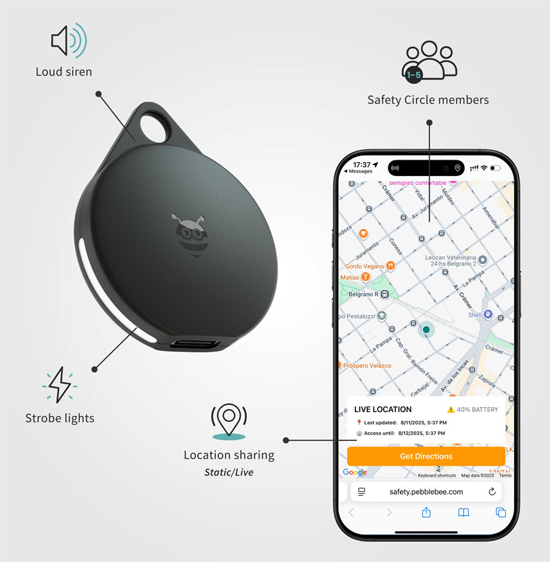Alert Live-uppdatering för Pebblebee Clip