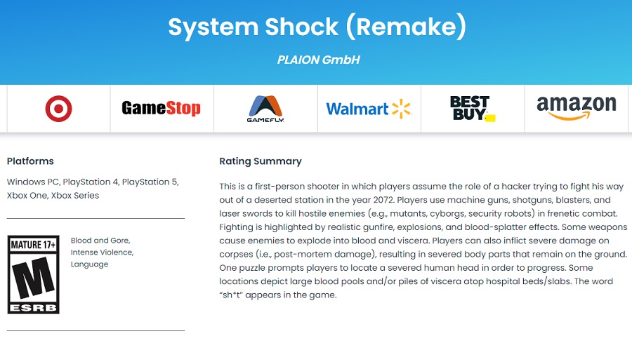 Konsolversioner av System Shock remake kan komma att släppas mycket snart: ESRB har gett en åldersklassificering till PlayStation- och Xbox-versionerna av spelet-2