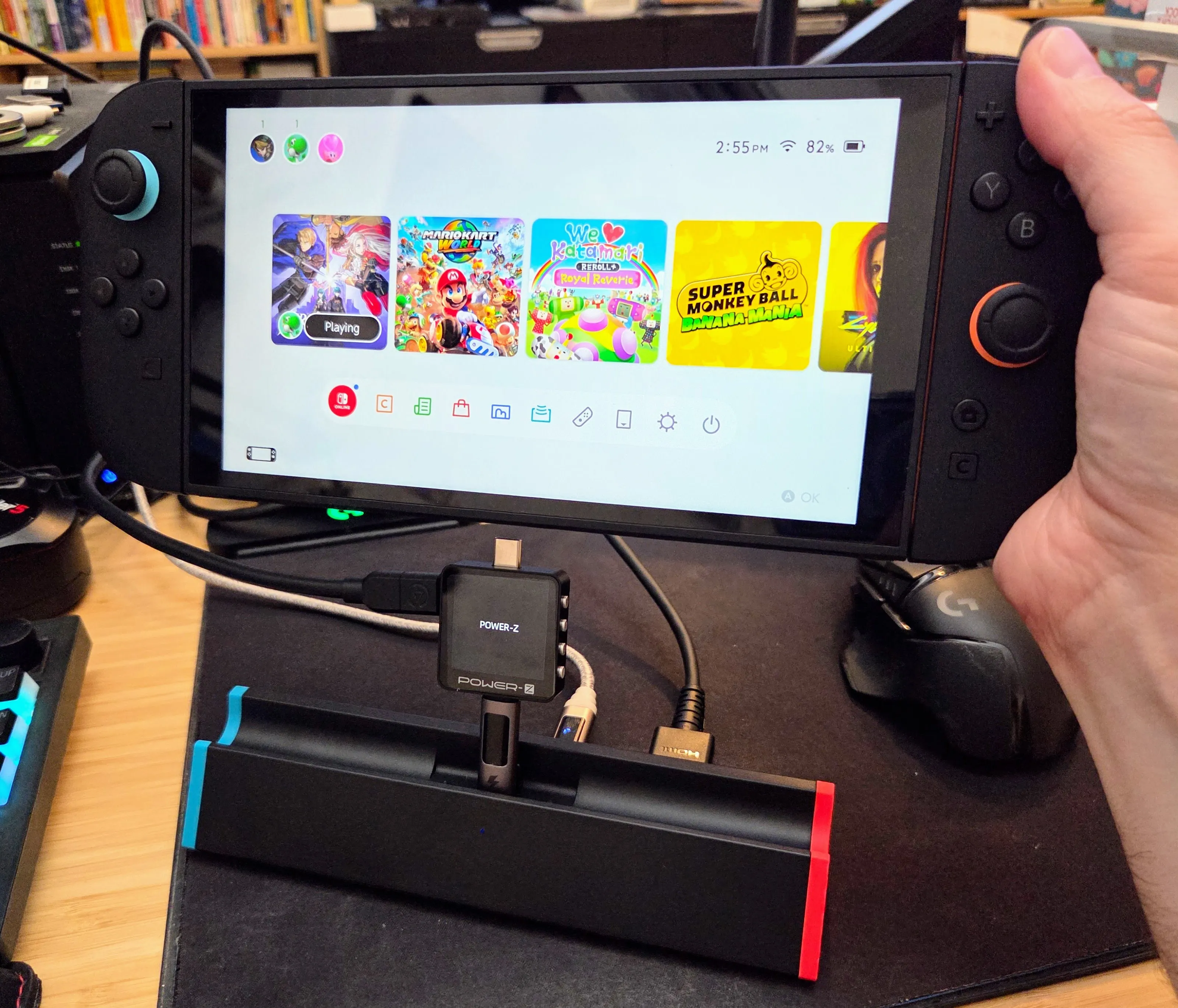 Ansluta analysatorn till Switch 2 och dokstationen