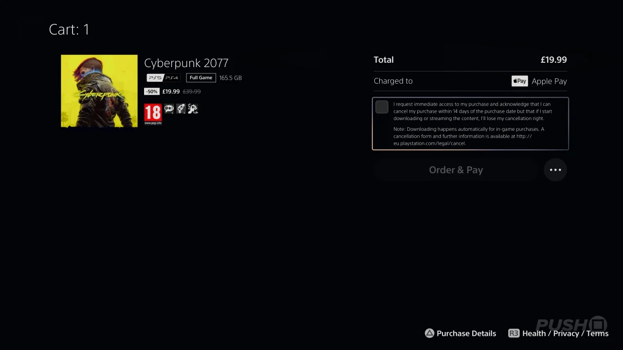 QR-kod för betalning i PlayStation Store