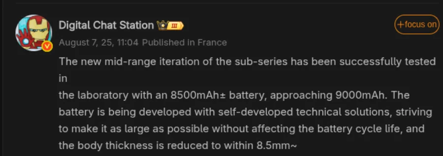 Redmi slimmad smartphone med 8500 mAh-batteri