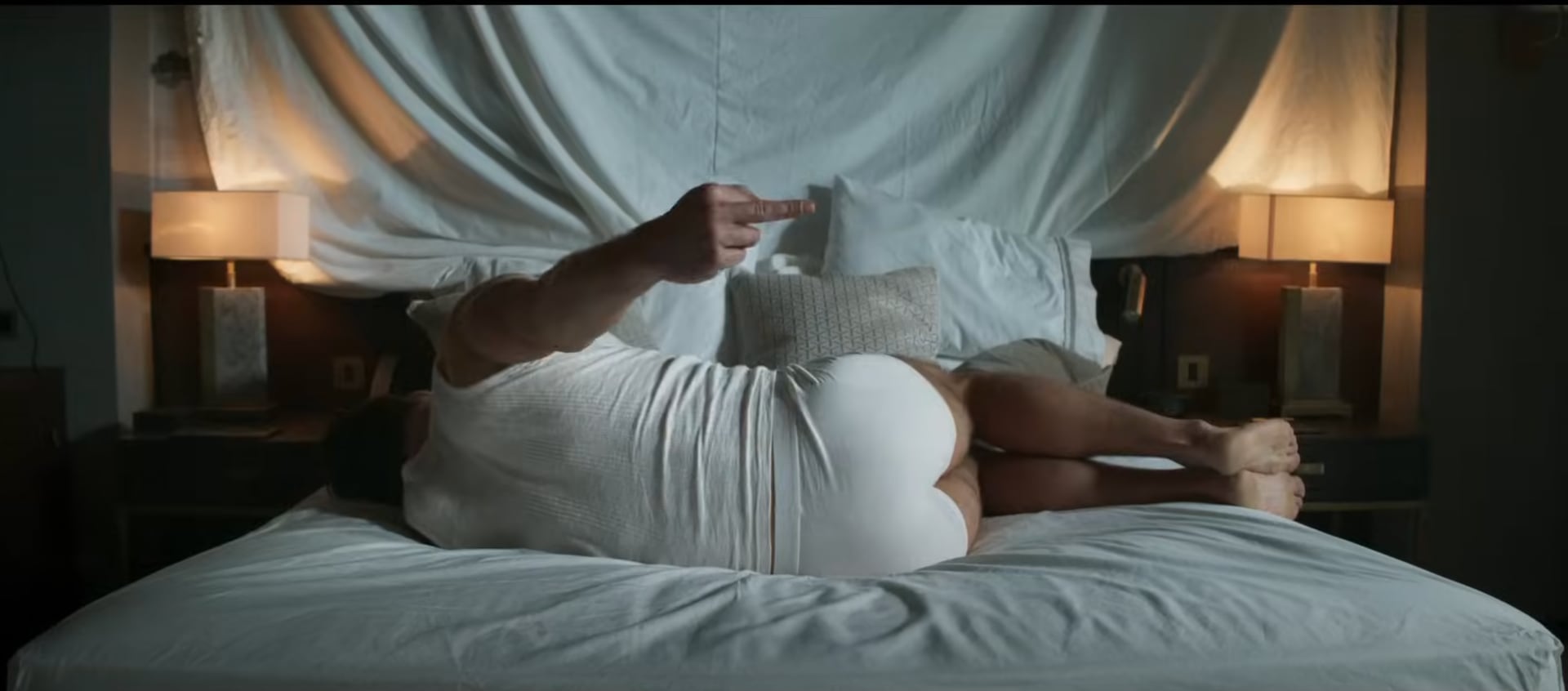 Ett stillbild från trailern för Running Man 2025. Illustration: Paramount Pictures