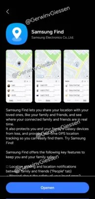 Nytt Samsung Find-gränssnitt i One UI 7