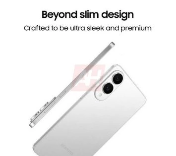 Samsung Galaxy S25 Edge smartphone med mycket tunna ramar