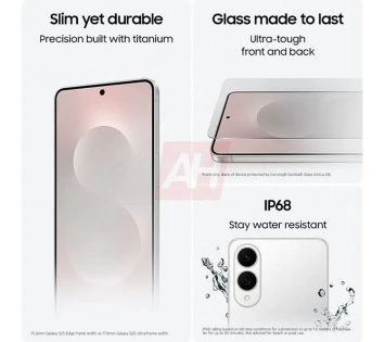 Samsung Galaxy S25 Edge smartphone med AMOLED-display