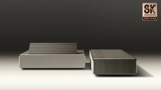 Samsung Premiär 8K. Illustration som visar den nya projektorn från Samsung