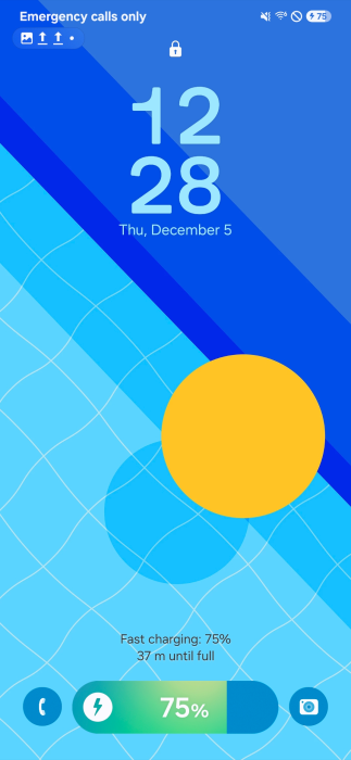 Skärmdump av One UI hemskärmen