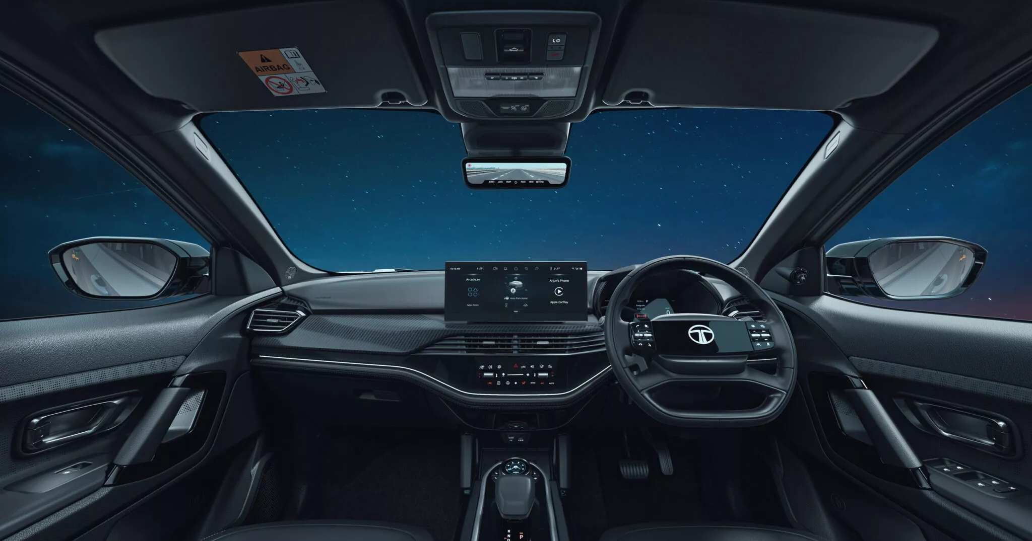 Tata Harrier.ev interiör.