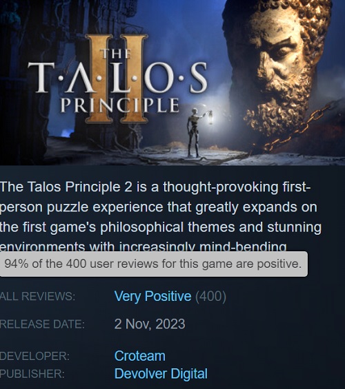 Spelarna är glada: pusselspelet The Talos Principle 2 får fantastiska recensioner på Steam-2