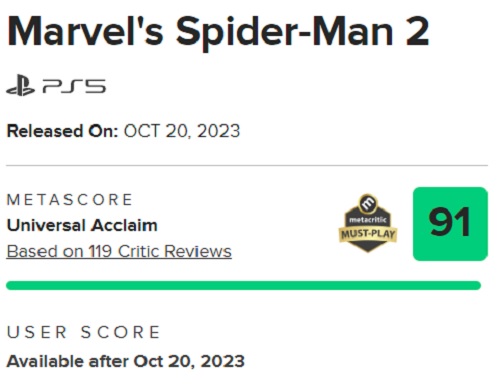 100 % av rekommendationerna talar för sig själva: kritikerna älskar Marvel's Spider-Man 2 och berömmer Insomniac Games för deras utmärkta arbete-3