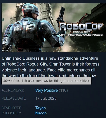 En stillbild från spelet Unfinished Business