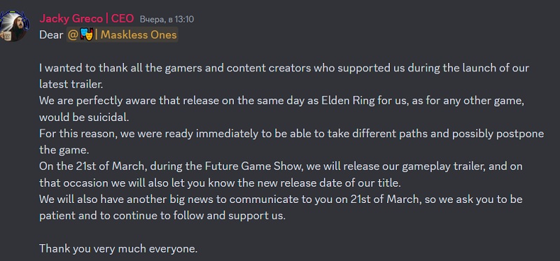 Elden Ring förvirrar alla planer: utvecklarna av det ambitiösa actionspelet Enotria: The Last Song har skjutit upp lanseringsdatumet för spelet på grund av överväldigande konkurrens-2
