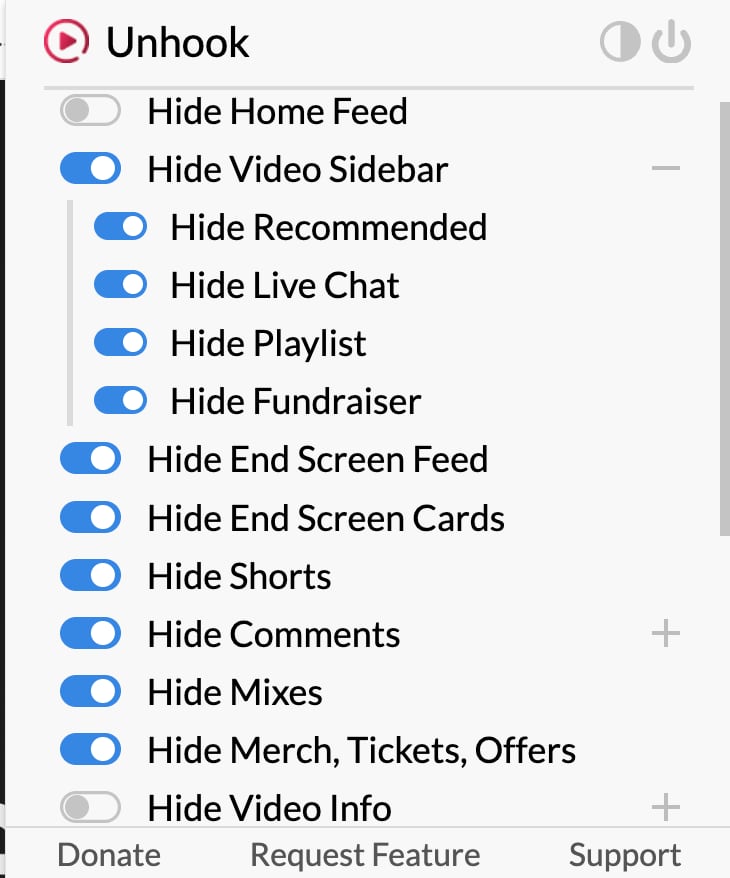 Inställningar för plugin. Illustration: Unhook