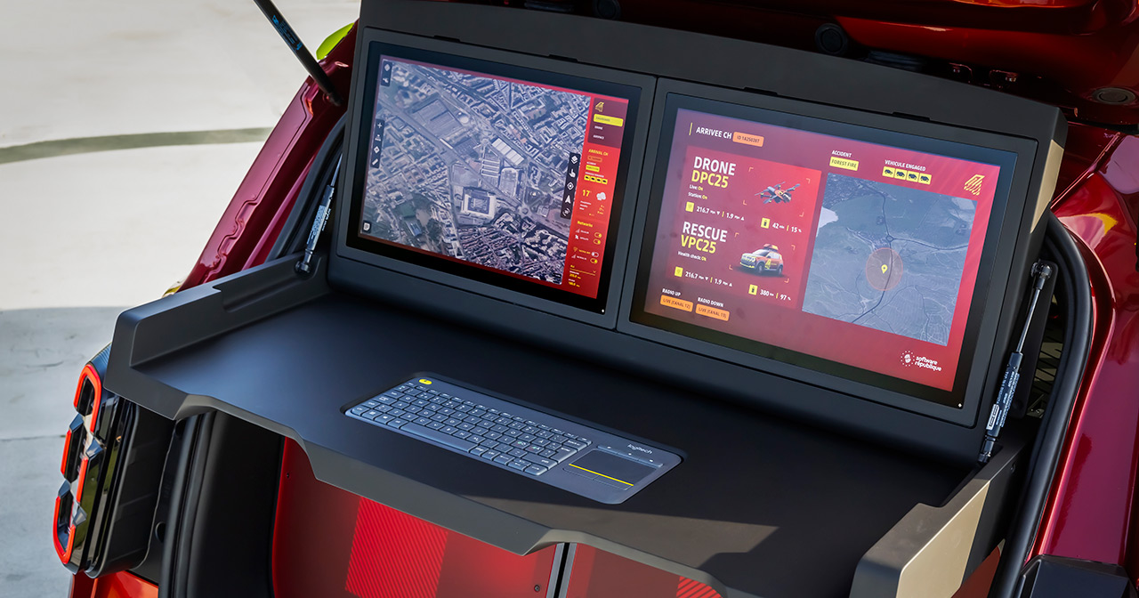 Vision 4Rescue elbil med drönare