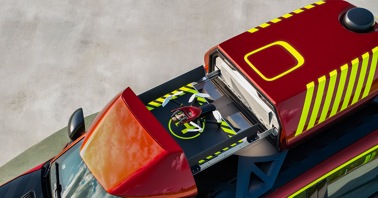 Interiör av Vision 4Rescue elbil