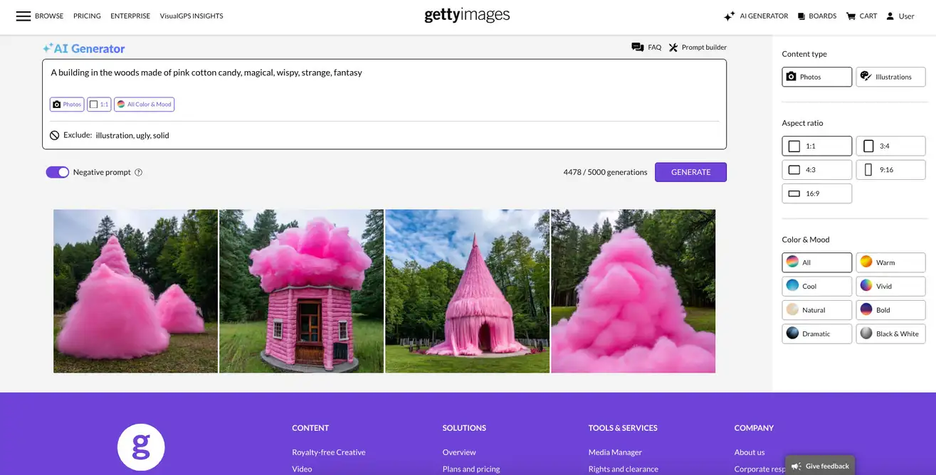Getty Images har lanserat en bildgenerator för licensierat innehåll-2