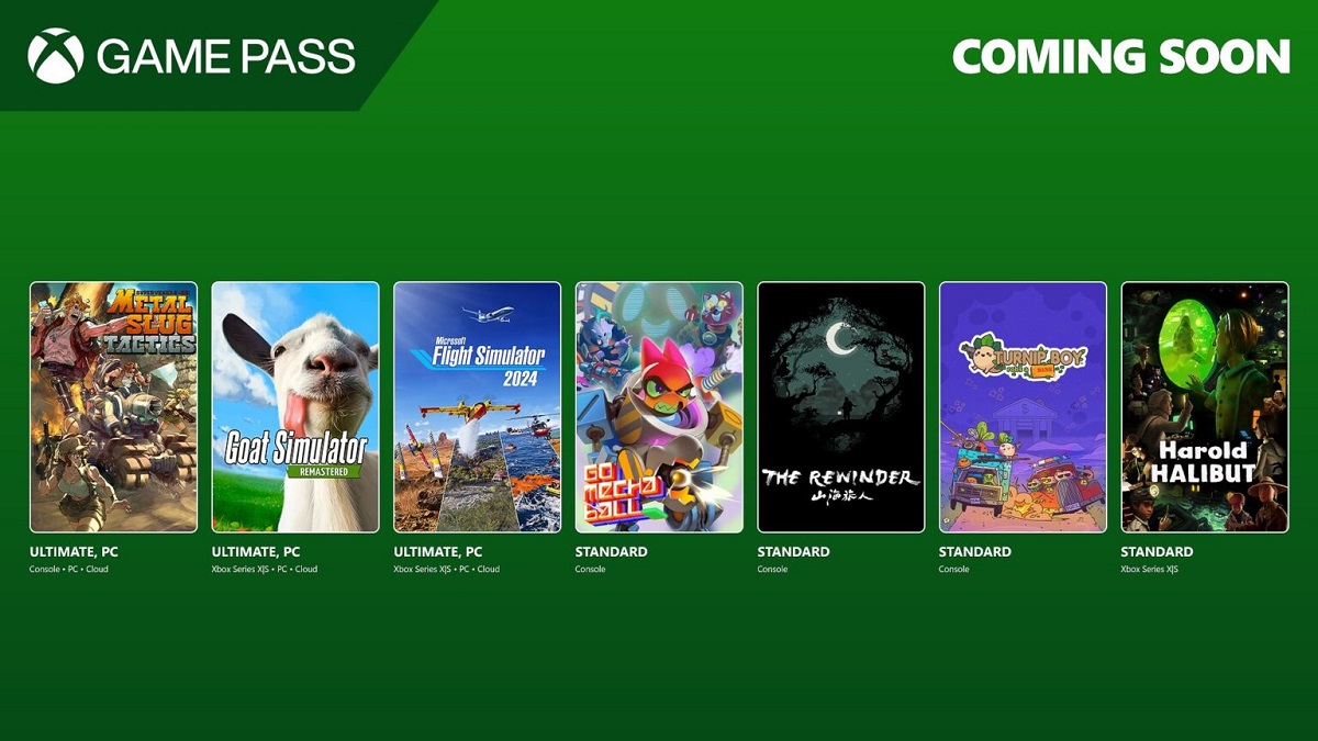 Getter, flygplan och mycket mer: Microsoft har avslöjat listan över Xbox Game Pass-nyheter för första halvan av november